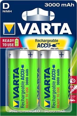 Акумулятор VARTA RECHARGEABLE ACCU D 3000mAh BLI 2 NI-MH (READY 2 USE)