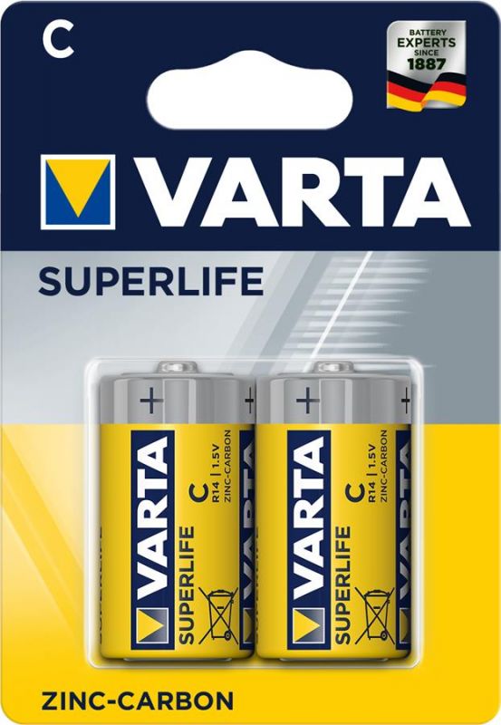 Батарейка VARTA SUPERLIFE C BLI 2 ZINC-CARBON