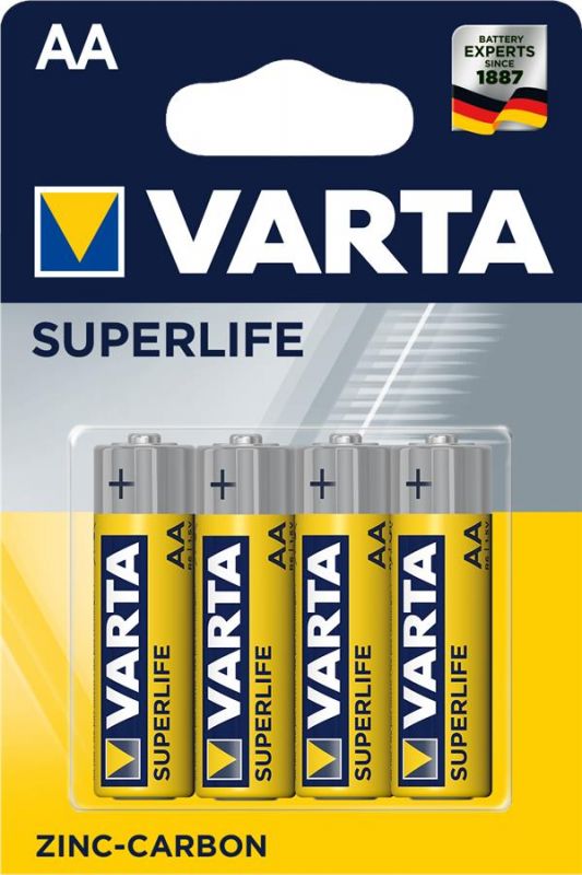 Батарейка VARTA SUPERLIFE AA BLI 4 ZINC-CARBON