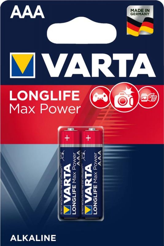 Батарейка VARTA LONGLIFE MAX POWER AAA BLI 2 ALKALINE