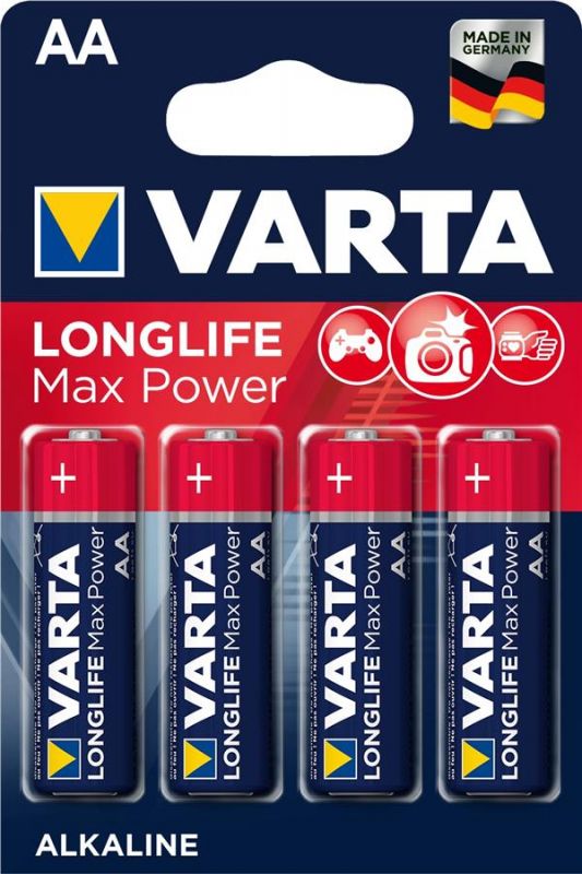 Батарейка VARTA LONGLIFE MAX POWER AA   BLI 4 ALKALINE