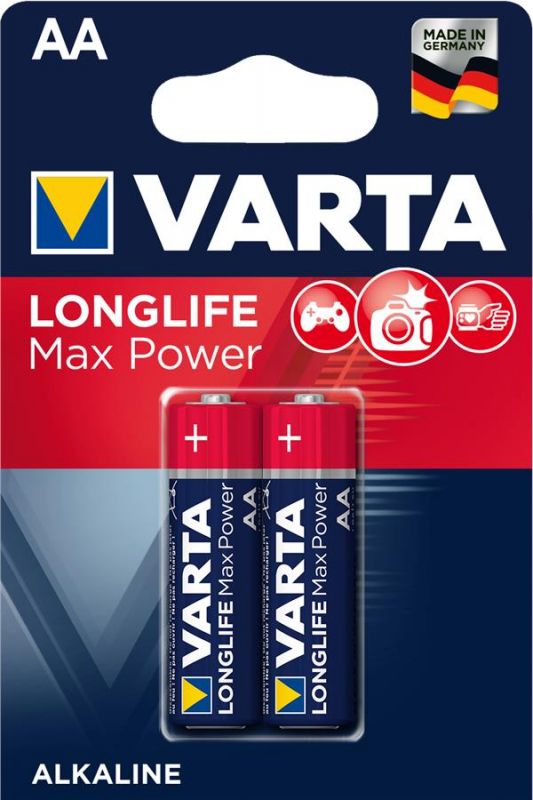 Батарейка VARTA LONGLIFE MAX POWER   BLI 2 ALKALINE
