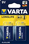 Батарейка VARTA LONGLIFE 6LR61 BLI 2 ALKALINE