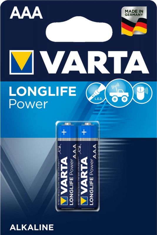 Батарейка VARTA LONGLIFE Power AAA BLI 2 ALKALINE