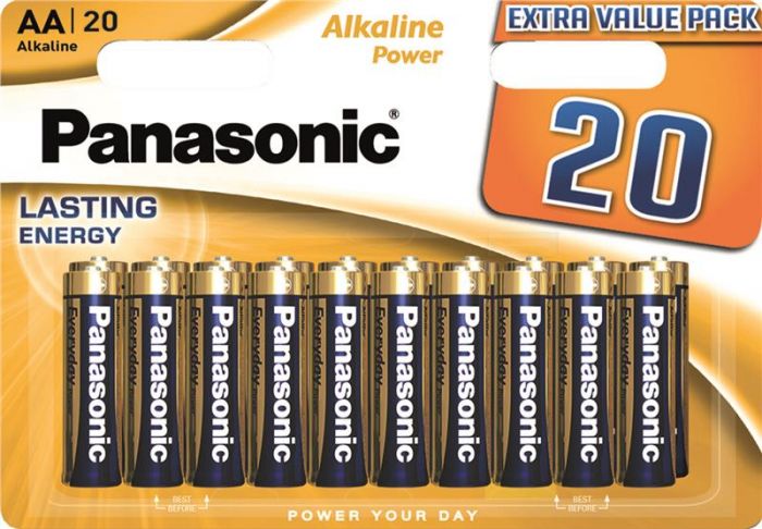 Батарейка Panasonic ALKALINE POWER лужна AA блістер, 20 шт.