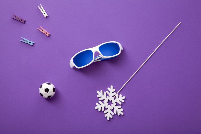 Дитячі сонцезахисні окуляри Koolsun біло-блакитні серії Sport (Розмір: 3+)