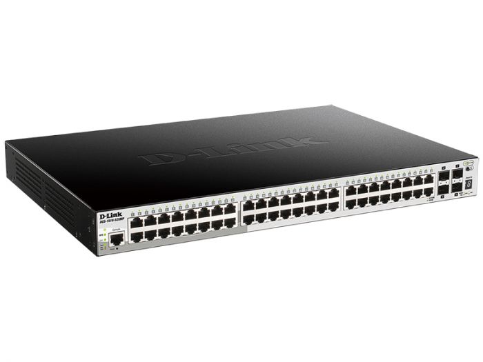 Коммутатор D-Link DGS-1510-52XMP 48xGE с РоЕ, 4xSFP+, SmartPro