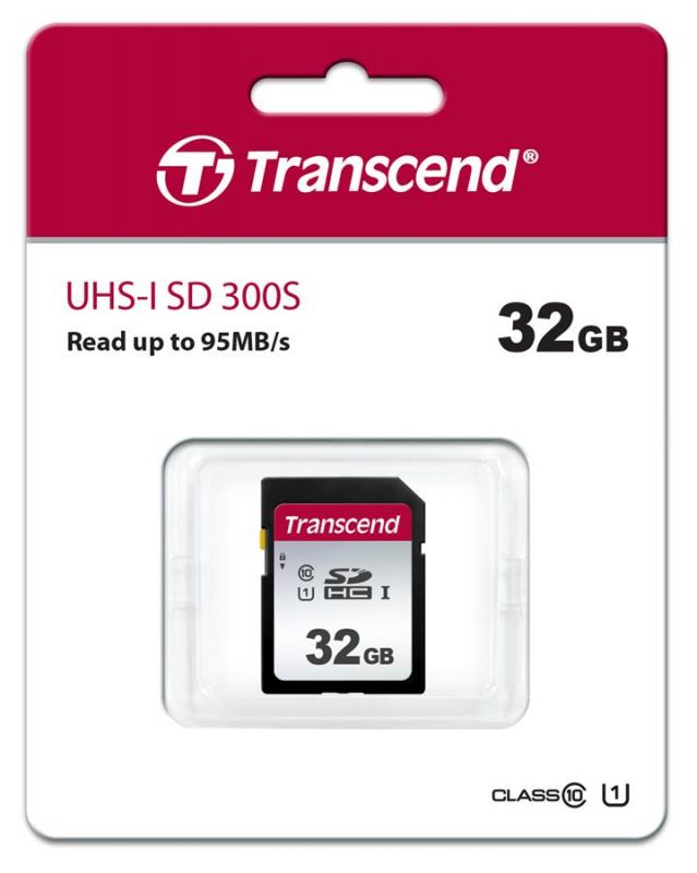 Карта пам'яті Transcend SD  32GB C10 UHS-I  R100/W20MB/s