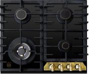 Варильна поверхня газова Kaiser KCG6335EmTurbo - Шx60см./скло/WOK/чавунні решітки/антрацит