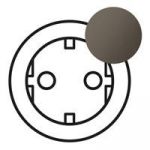 Лицьова панель розетки Celiane Schuko графіт