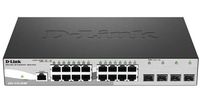 Комутатор D-Link DGS-1210-20/ME/A 16xGE, 4xSFP, WebSmart