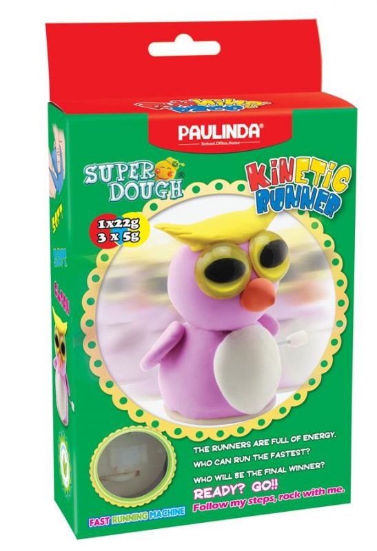 Маса для ліплення Paulinda Super Dough Running Race Сова заводний механізм PL-081183-4