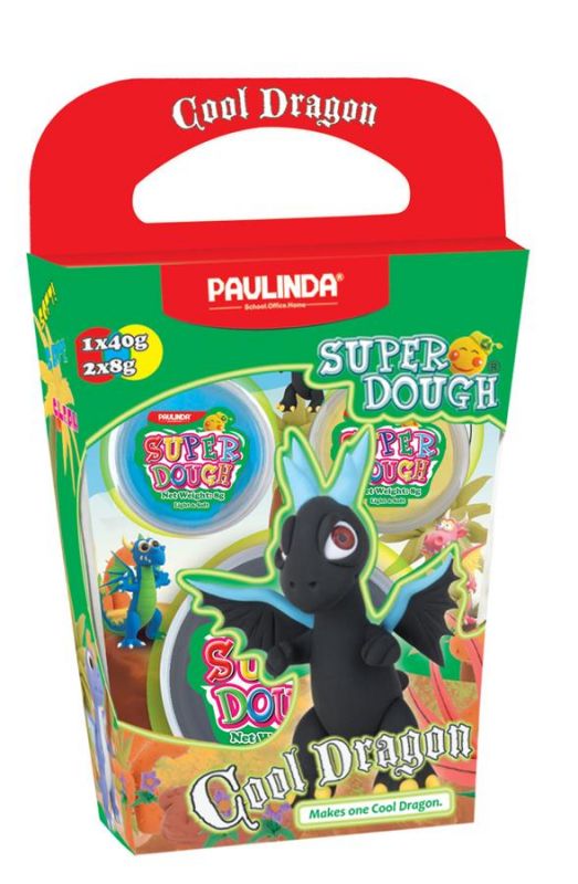 Маса для ліплення Paulinda Super Dough Cool Dragon Дракон чорний PL-081378-17