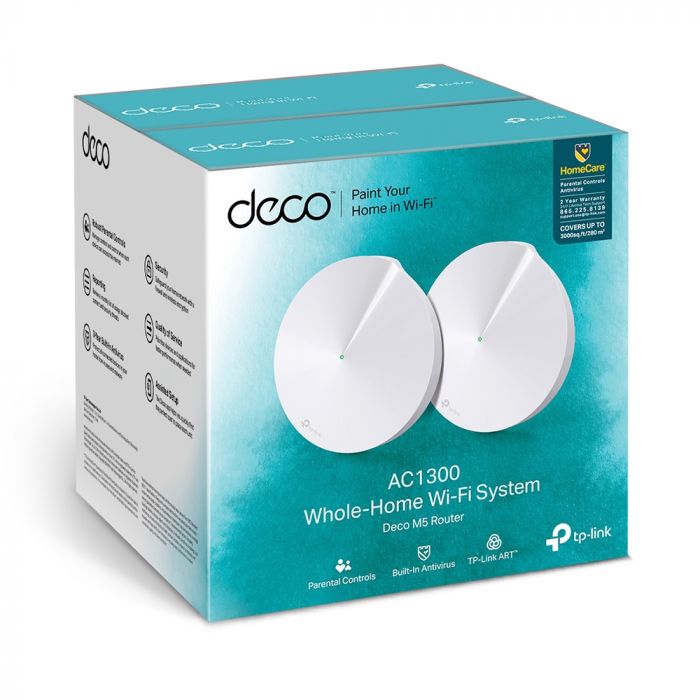 Маршрутизатор TP-LINK DECO M5 2PK AC1300 1xGE LAN 1xGE WAN MU-MIMO MESH