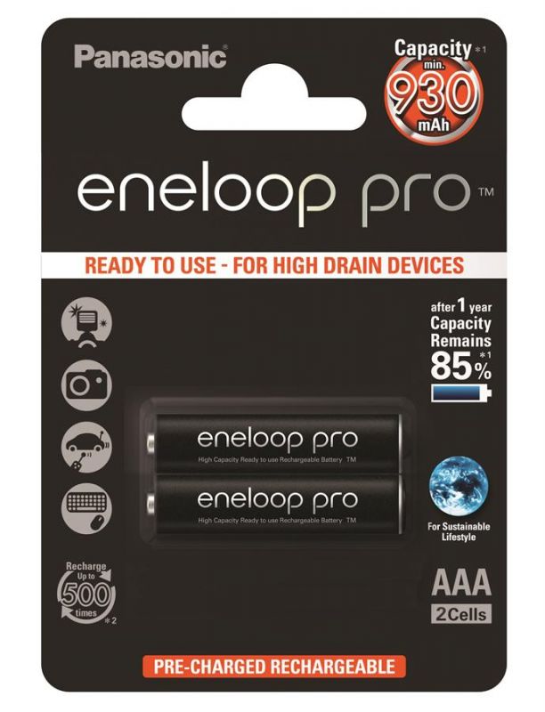 Акумулятор Panasonic Eneloop Pro AAA 930 mAh 2BP