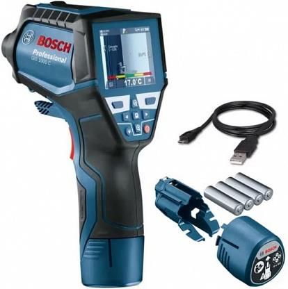 Тепловізор Bosch GIS 1000 C, -40°C до +1000°C, оптика 50:1, раб. дистанція 0.1-5м, 0.5 кг