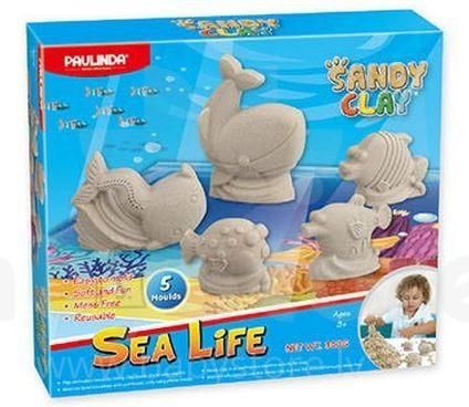 Пісок для творчості Paulinda Sandy clay Морське життя 300г 5 од PL-140016