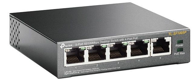 Комутатор TP-LINK TL-SF1005P 5xFE/4xPoE 56W некерований