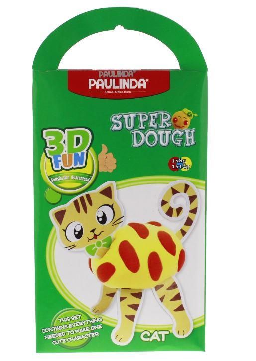 Маса для ліплення Paulinda Super Dough 3D FUN Кіт PL-081284