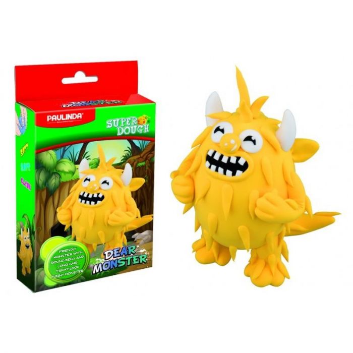 Маса для ліплення Paulinda Super Dough Dear Monster жовтий PL-081536-1