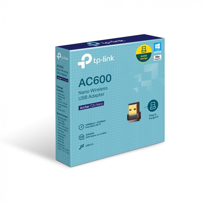 WiFi-адаптер TP-LINK Archer T2U nano AC600 USB2.0 nano