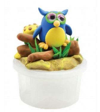 Маса для ліплення Paulinda Super Dough Happy land 75г Сова PL-081165-1