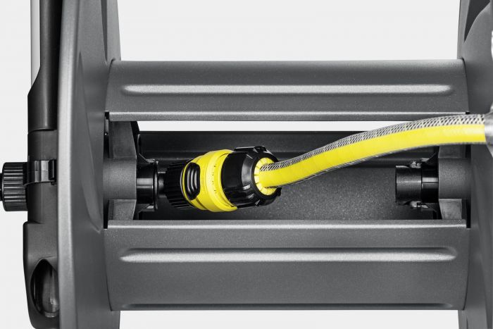 Котушка для шланга Karcher "HT80" на колесах, металеве, регулювання висоти ручки візка, довжина шланга: 1/2 80м, 5/8 60м, 3/4 40м