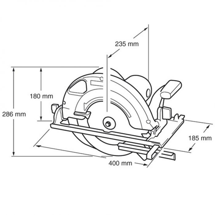 Пила дискова Makita 5903R, 2000 ВТ, 235 мм, 7.2 кг