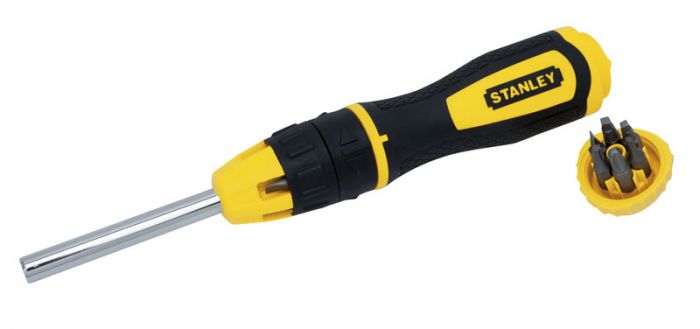 Викрутка Stanley "Multibit", бітотримач реверсний 1/4", 10 біт, SL, PH, PZ, SQ, Torx