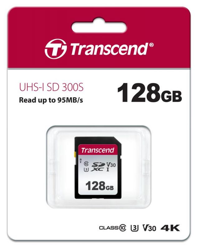 Карта пам'яті Transcend SD 128GB C10 UHS-I  R100/W40MB/s