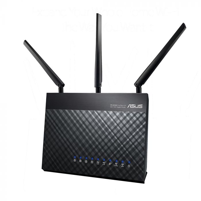 ADSL-маршрутизатор ASUS DSL-AC68U ADSL2+/VDSL2 802.11ac AC1900 1xRJ11xDSL 4xLAN Gbps 1xUSB 3.0