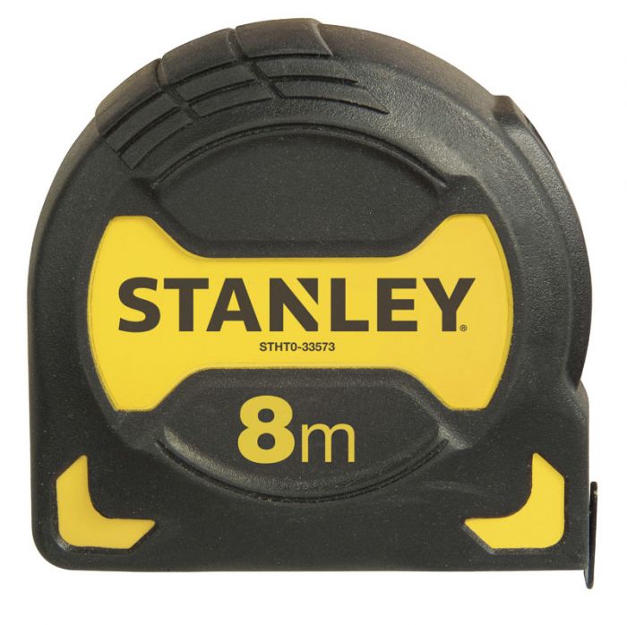 Рулетка Stanley "Tylon Grip Tape", прогумований ударостійкий корпус, великий гачок, 8м х 28мм