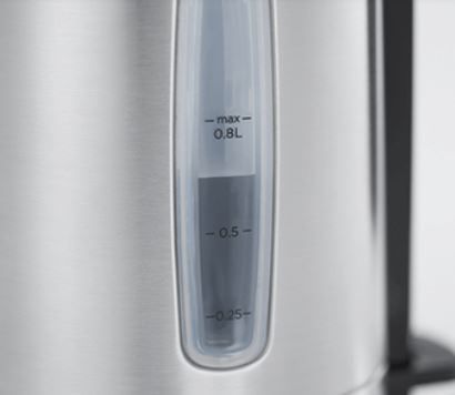 Електрочайник Russell Hobbs Compact Home, 0.8л, метал , підсвічування, сріблясто-чорний