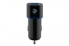Автомобільний ЗП 2E Dual USB Car Charger 2.4A&2.4A, black
