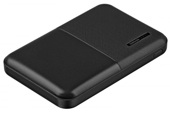 Портативний зарядний пристрій Power Bank 2E 5000mAh, DC 5V, 2.1A, 4 LED indicator, black