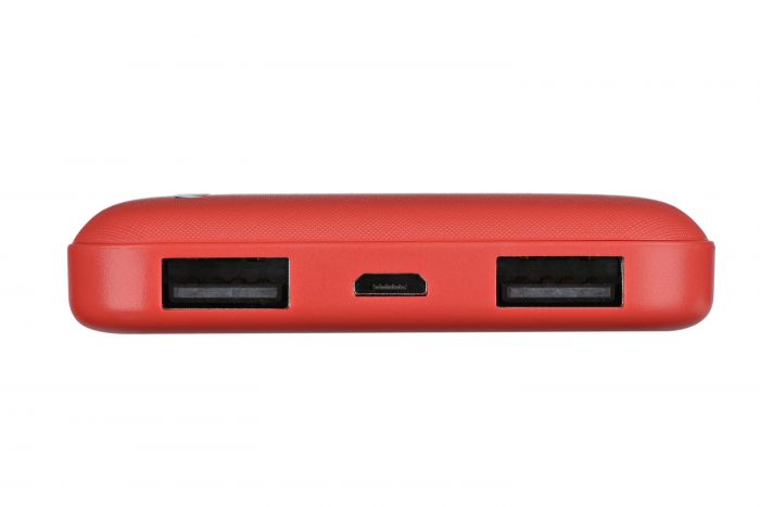 Портативний зарядний пристрій Power Bank 2E 5000mAh, DC 5V, 2.1A, 4 LED indicator, red