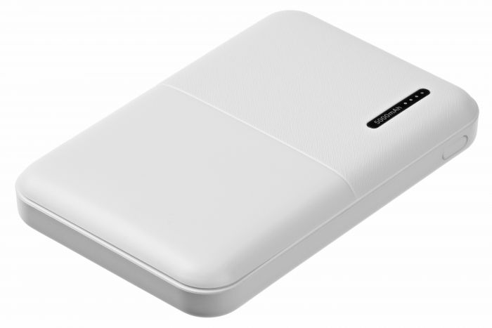 Портативний зарядний пристрій Power Bank 2E 5000mAh, DC 5V, 2.1A, 4 LED indicator, white