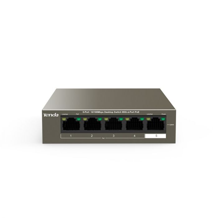 Комутатор TENDA TEF1105P-4-63W 4xFE PoE, 1xFE Uplink