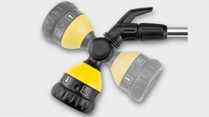 Зрошувач ручний Karcher "Plus", Штанга для поливу, душ садовий, 6 режимів, поворотна основа