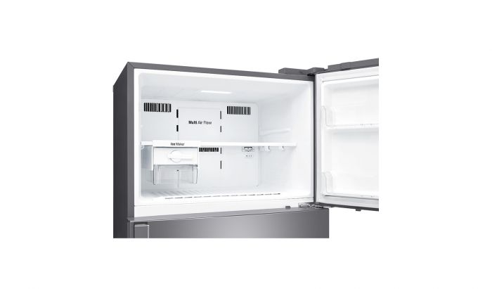 Холодильник з верхн. мороз. камерою LG GN-H702HMHZ, 180х73х78см, 2 дв., Холод.відд. - 378л, Мороз. відд. - 129л, A++, NF, Лінійн., Зона свіжості, Зовнішн. диспл., Сірий