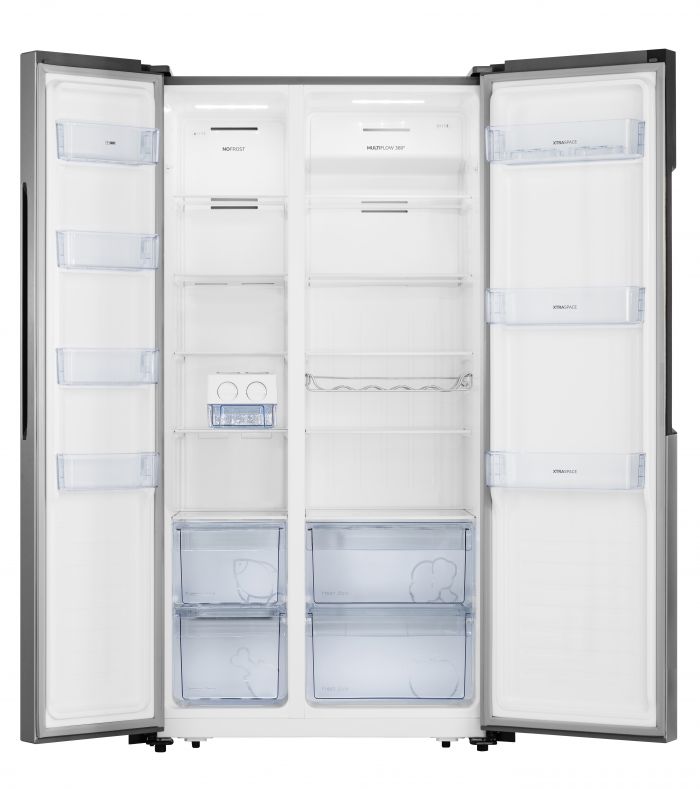 Холодильник SBS Gorenje NRS9181MX, 179х64х91см, 2 двері, 339( 177)л, А+, Total NF , Зона св-ті, Зовн. Диспл, Нерж