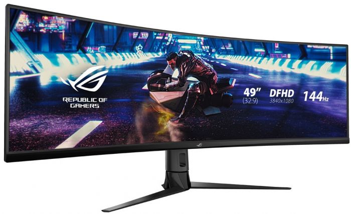 Монiтор LCD 49" Asus ROG Strix XG49VQ 2xHDMI, DP, 2xUSB, MM, VA, 3840x1080, 32:9, 144Hz, 4ms, CURVED, FreeSync, HAS