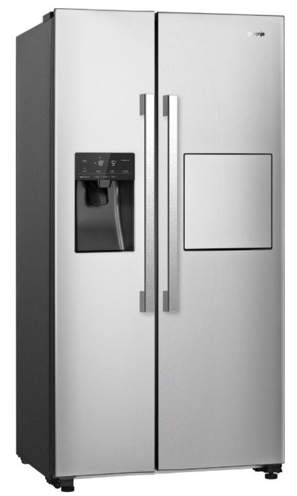 Холодильник SBS Gorenje NRS9181VXB, 179х73х91см, 2 двері, 365( 167)л, А+, Total NF, Інв. , Зона св-ті, Зовн. Диспл, Нерж
