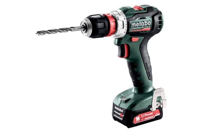 Шуруповерт-дриль Metabo PowerMaxx BS 12 BL Quick, 2х2.0Аг , ЗП SC-30, кейс МС05, 12В