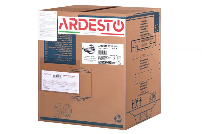 Водонагрівач електричний Ardesto EWH-50ACWMI 50 л, 1500 Вт (NEU NTS 50 VR 1.5K)