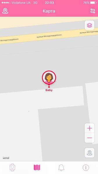 Дитячий GPS годинник-телефон GOGPS ME К23 синій з білим