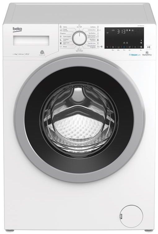 Пральна машина з фронт. зав. BEKO WTV9636XS0, 9кг, 1200, A+++, Пара, 60см, Дисплей, Білий