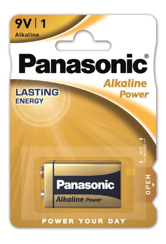 Батарейка Panasonic ALKALINE POWER лужна 6LF22(6LR61, MN1604, MX1604) блістер, 1 шт.