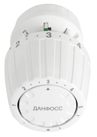 Термостатична головка Danfoss 2991, RA, +5...26 °C, біла