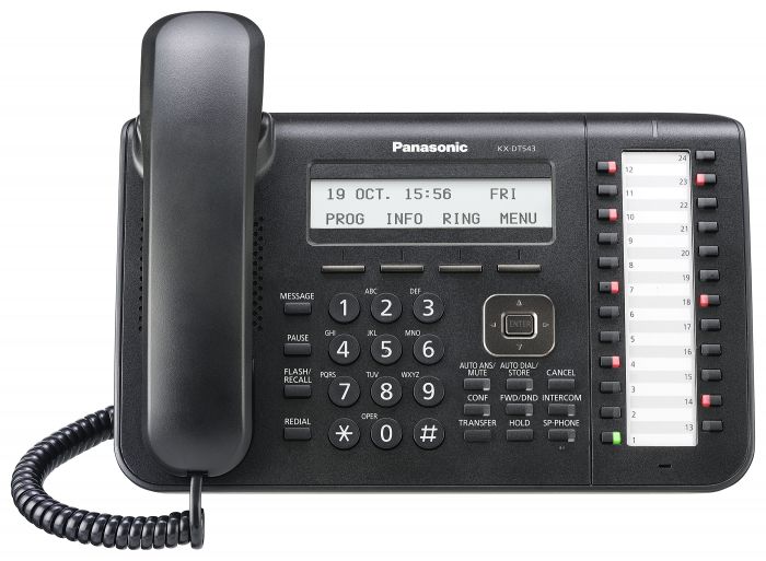 Дротовий IP-телефон Panasonic KX-NT543RU-B Black для АТС Panasonic KX-TDE/NCP/NS